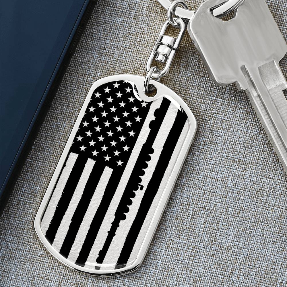 Flute Swivel Keychain