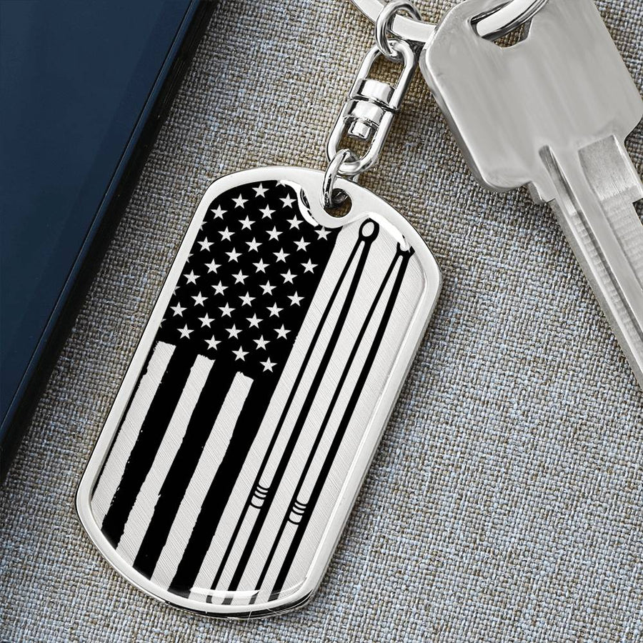 Drum Sticks Swivel Keychain