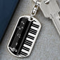Music Notes Piano Keychain