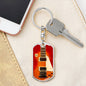 Red Electric Guitar Swivel Keychain