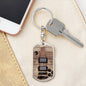 Grey Electric Guitar Keychain