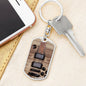 Grey Electric Guitar Keychain