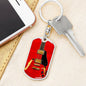 Red Guitar Swivel Keychain