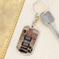 Grey Electric Guitar Keychain