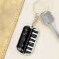 Music Notes Piano Keychain