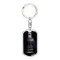 Black Electric Guitar Swivel Keychain