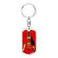 Red Guitar Swivel Keychain