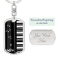Music Notes Piano Keychain