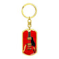 Red Guitar Swivel Keychain