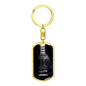Black Electric Guitar Swivel Keychain