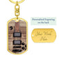Grey Electric Guitar Keychain