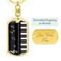 Music Notes Piano Keychain