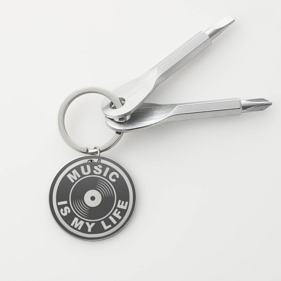 Vinyl Music Is My Life Screwdriver Keychain