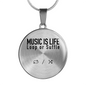 MUSIC IS LIFE Loop or Shuffle Pullover Bangle & Necklace