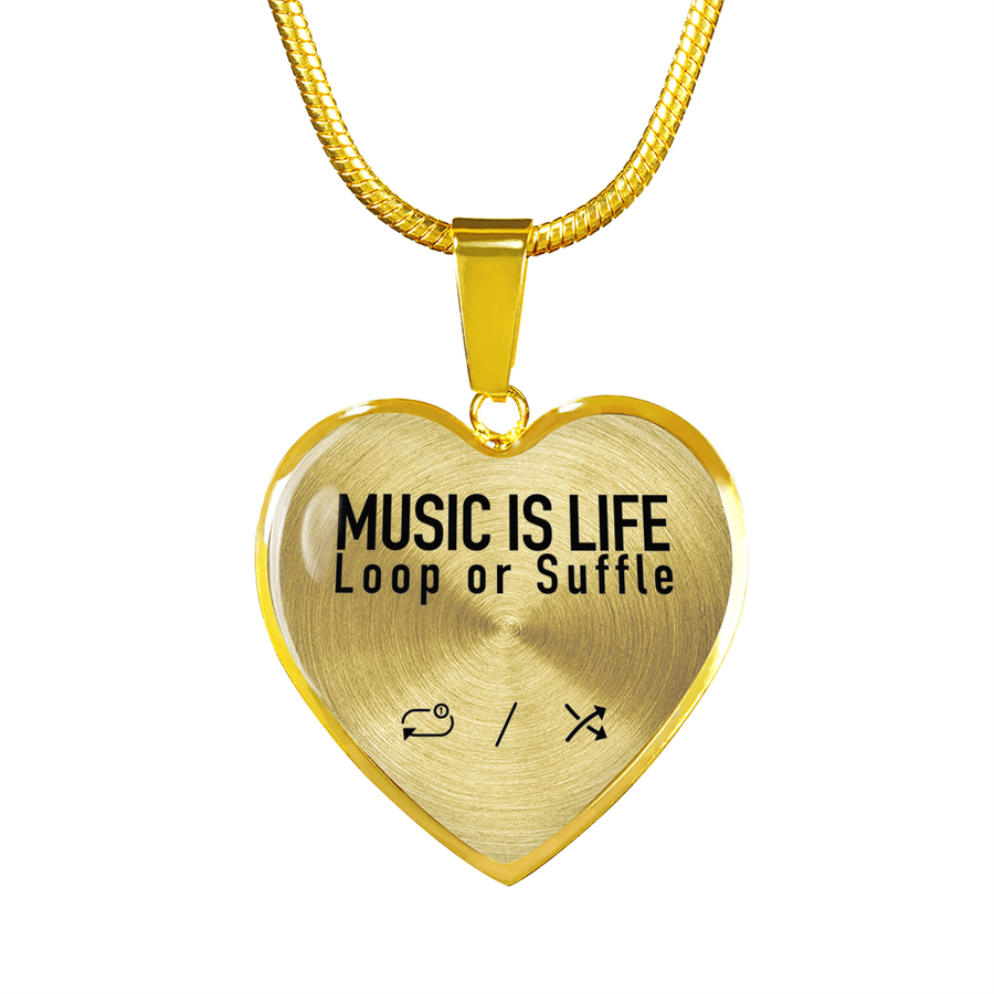 MUSIC IS LIFE Loop or Shuffle Pullover Necklace & Bangle