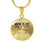 MUSIC IS LIFE Loop or Shuffle Pullover Bangle & Necklace