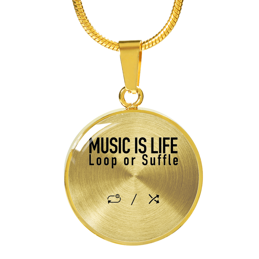 MUSIC IS LIFE Loop or Shuffle Pullover Bangle & Necklace