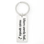 Where Words Fail Music Speaks Keychain