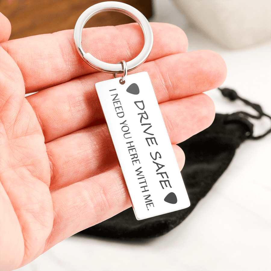 Guitar Pick Drive Safe Keychain