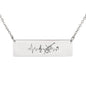 Music Notes Violin Heartbeat Bar Necklace