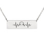 Headphones Heartbeat Bar Necklace