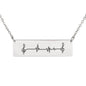 Music Heartbeat Line With Note Bar Necklace