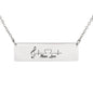 Music Love Heartbeat Bar Necklace