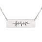 Music Notes Heartbeat Line Bar Necklace