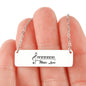 Music Love Bar Necklace