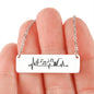 Saxophone Music Heartbeat Bar Necklace