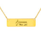 Music Love Bar Necklace