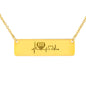 Piano Heart Heartbeat Bar Necklace