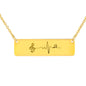 Music Line Heartbeat Bar Necklace