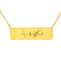 Music Notes Violin Heartbeat Bar Necklace