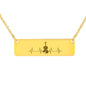 Violin Heartbeat Bar Necklace
