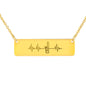 Trombone Heartbeat Bar Necklace