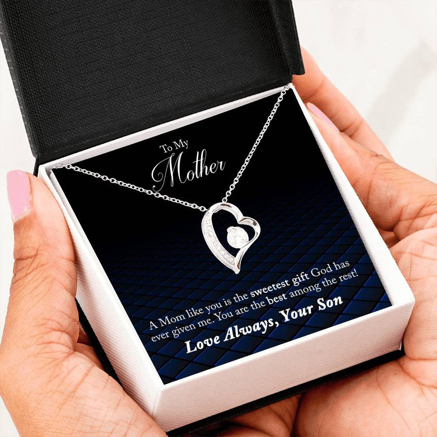 To My Mother Heart Necklace