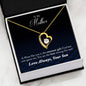To My Mother Heart Necklace