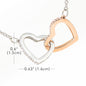 To My Daughter Interlocking Heart Necklace