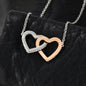 To My Daughter Interlocking Heart Necklace
