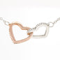 To My Daughter Interlocking Heart Necklace