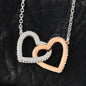 To My Daughter Interlocking Heart Necklace