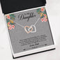 To My Daughter Interlocking Heart Necklace