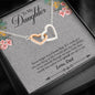To My Daughter Interlocking Heart Necklace
