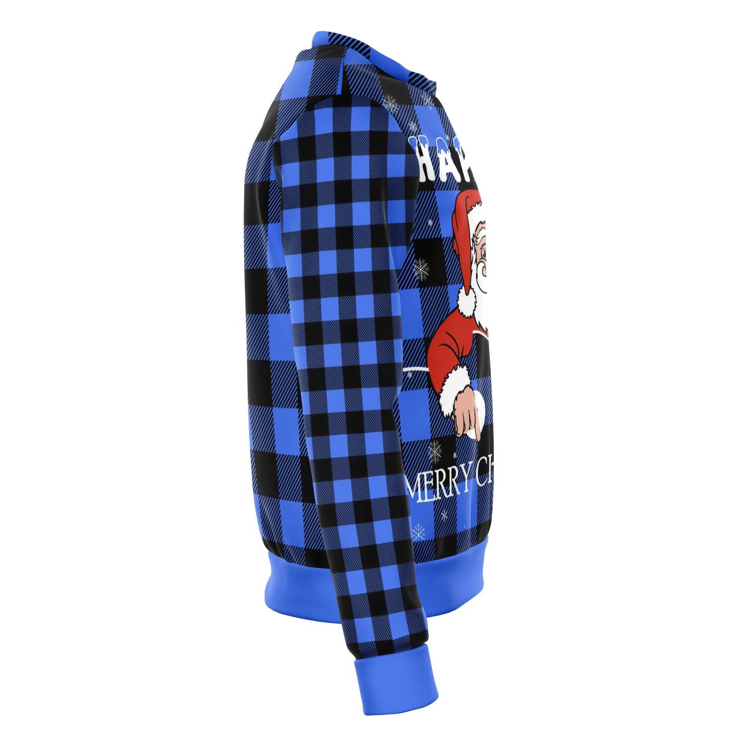 Santa Claus Playing Guitar Blue Sweatshirt