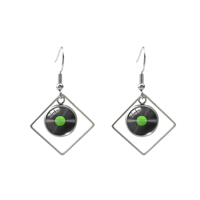 Retro Vinyl Record Music Earrings