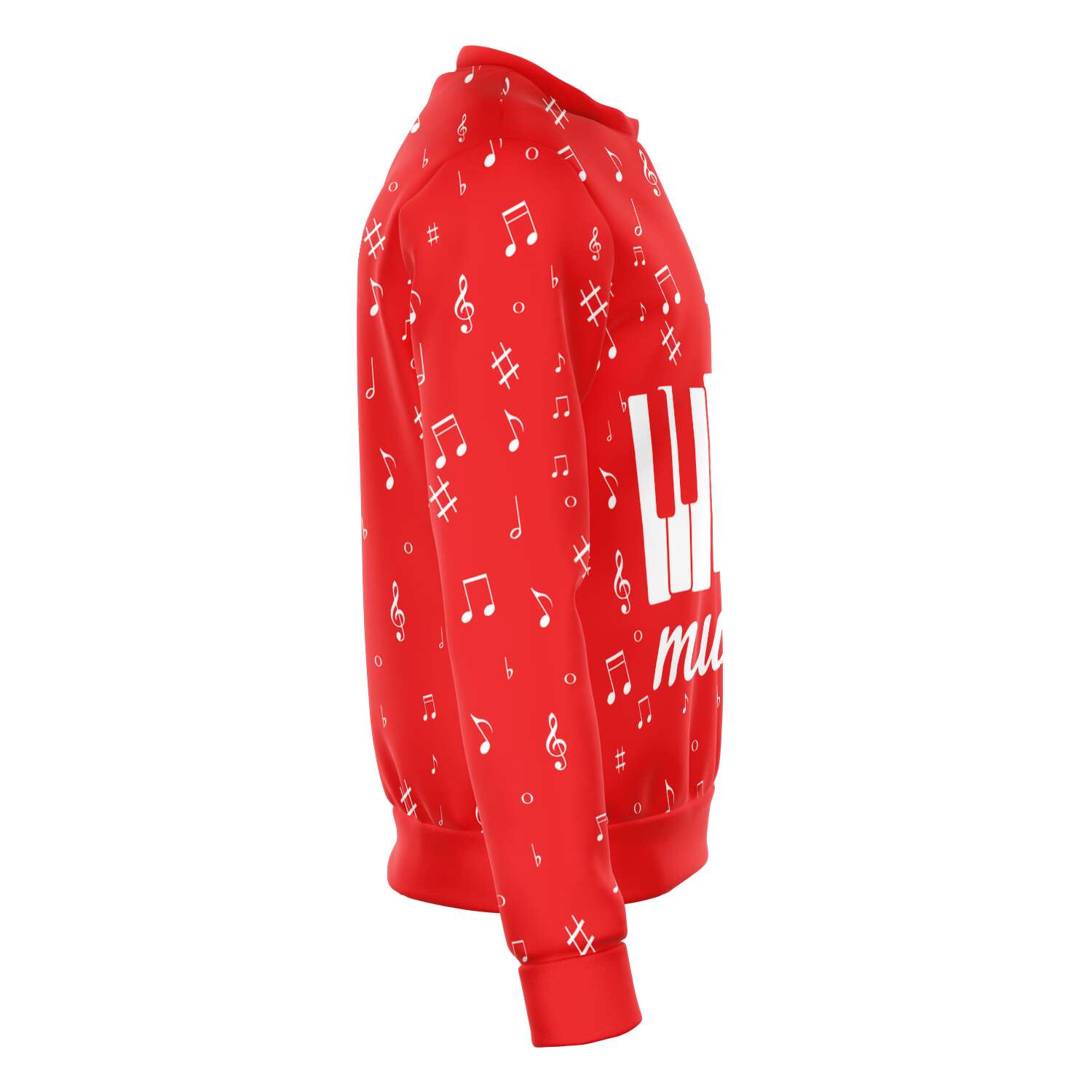 Piano Music Notes Red Sweatshirt