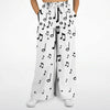 Music Notes White Flare Jogger