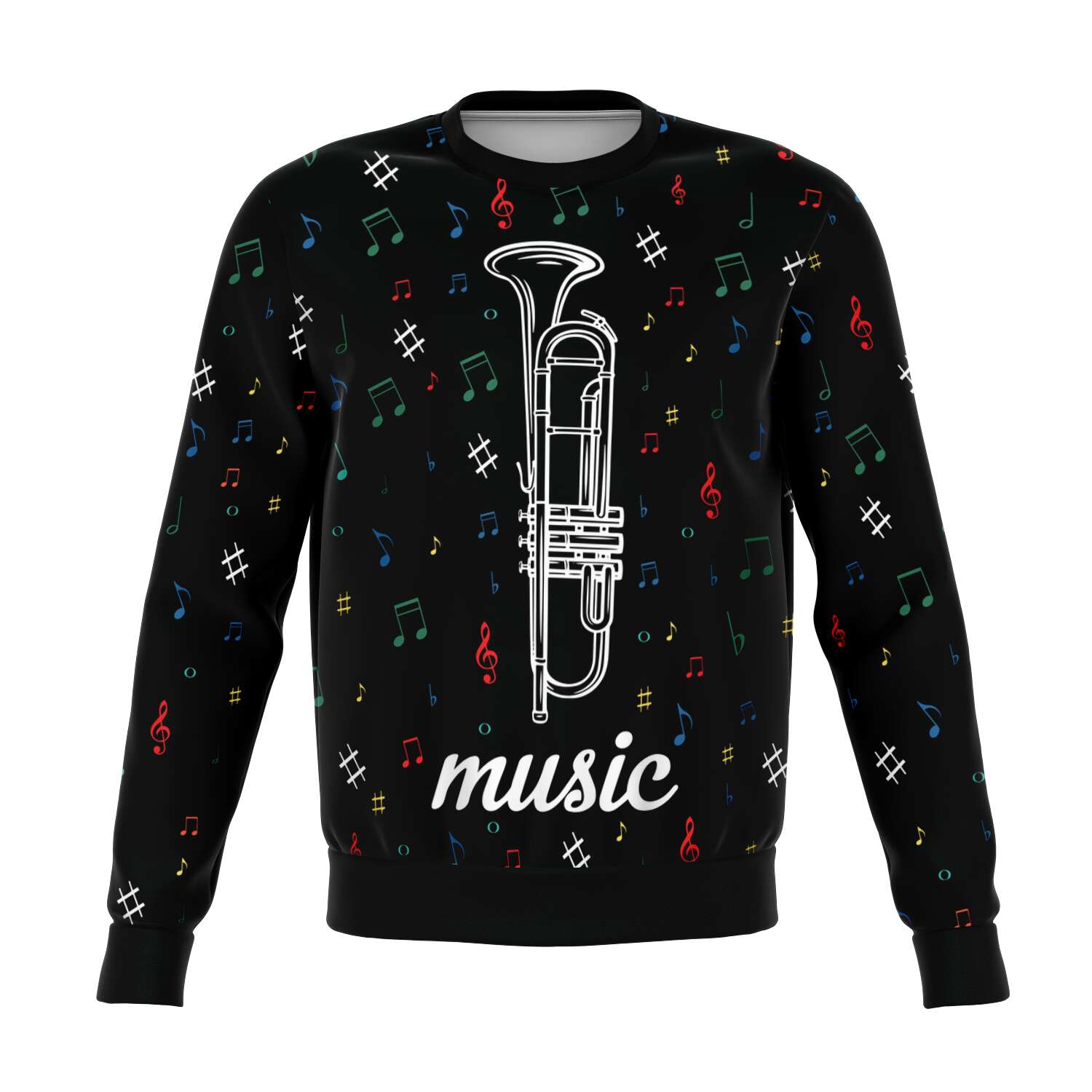 French Horn Black Sweatshirt