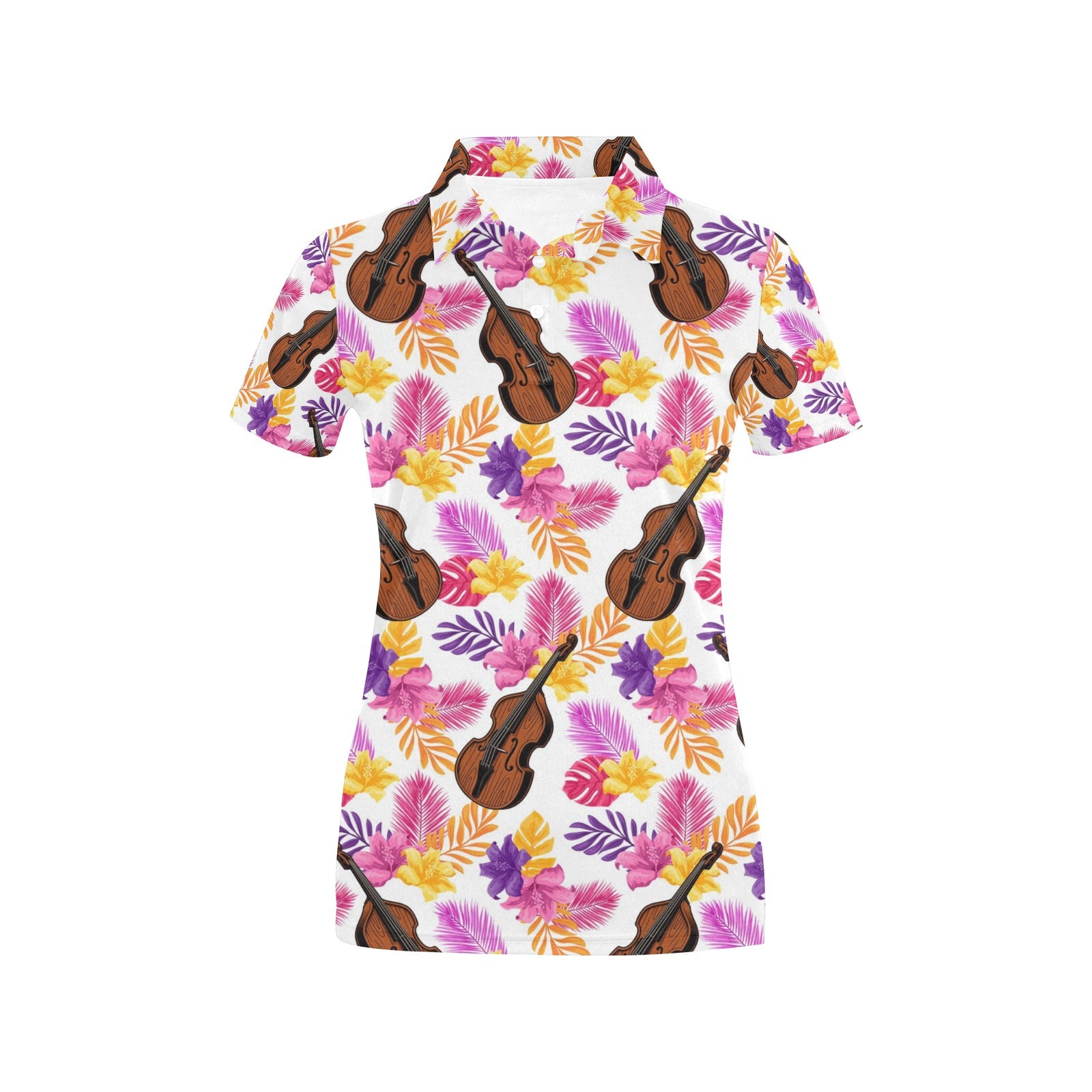 Violin Florals Polo Shirt